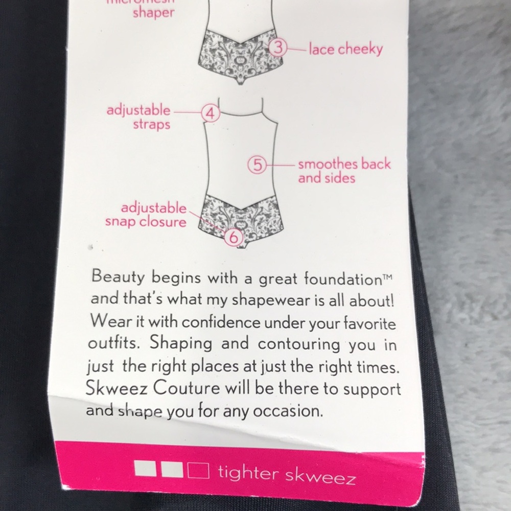 Skweez State Your Lace Body briefer Black Size Small New - Picture 6 of 11